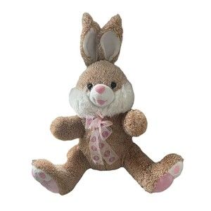 Dan Dee Easter Bunny Rabbit Plush 2013 Brown 14" EUC